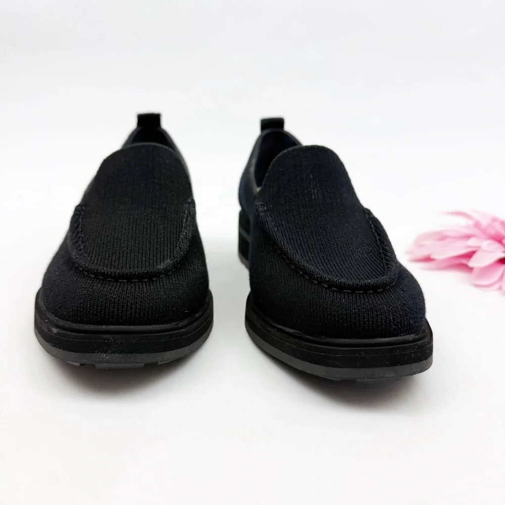 Rothy’s The Lug Loafer Shoes Onyx Black Wool - Picture 3 of 16